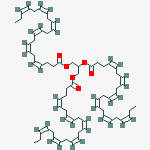 2,3-bis[[(4z,7z,10z,13z,16z,19z)-docosa-4,7,10,13,16,19-hexaenoyl]oxy]propyl (4z,7z,10z,13z,16z,19z)-docosa-4,7,10,13,16,19-hexaenoate结构式