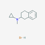 Structure of N-Cyclopropyl-N-methyl-1,2,3,4-tetrahydro-2-naphthalenamine hydro bromide (1:1)
