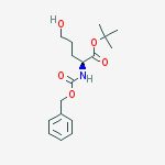 Structure of L-Norvaline, 5-hydroxy-N- [(phenylmethoxy)carbonyl]-, 1,1-dimethylethylester
