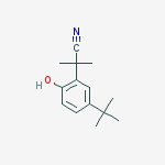 2-(5-tert-butyl-2-hydroxyphenyl)-2-methylpropanenitrile结构式