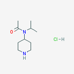N-异丙基-N-(哌啶-4-基)乙酰胺盐酸盐结构式
