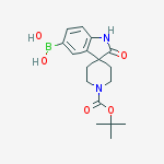 Structure of 1'-(TERT-BUTOXYCARBONYL)-2-OXOSPIRO[INDOLINE-3,4'-PIPERIDINE]-5-YLBORONIC ACID