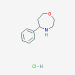 5-phenyl-1,4-oxazepane;hydrochloride结构式