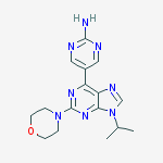 5-(9-isopropyl-2-morpholino-9H-purin-6-yl)pyrimidin-2-amine结构式
