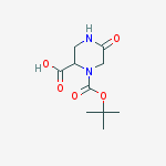 Structure of 1-(tert-Butoxycarbonyl)-5-oxopiperazine-2-carboxylic acid