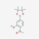 Structure of 1-(2-hydroxy-4-(4,4,5,5-tetramethyl-1,3,2-dioxaborolan-2-yl)phenyl)ethanone