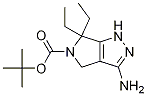 Structure of tert-butyl 3-amino-6,6-diethyl-4,6-dihydropyrrolo[3,4-c]pyrazole-5(1H)-carboxylate