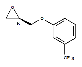 Structure of (R)-2-((3-(TRIFLUOROMETHYL)PHENOXY)METHYL)OXIRANE