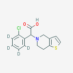 Structure of (+/-)-CLOPIDOGREL-D4 CARBOXYLIC ACID