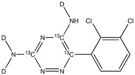 Structure of LaMotrigine-13C3,d3, Major
