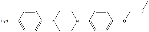 4-[4-(4-METHOXYMETHYL-4-HYDROXYPHENYL)-1-PIPERAZINYL]BENZENAMINE,GREY SOLID结构式