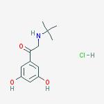 1-(3,5-DIHYDROXYPHENYL)-2-[(1,1-DIMETHYLETHYL)AMINO]-ETHANONE, HYDROCHLORIDE结构式