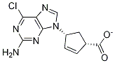 Structure of (1S,4R)-4-(2-Amino-6-chloro-9H-purin-9-yl)-2-cyclopentene-1-carboxylate