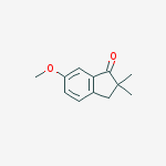 2,3-DIHYDRO-2,2-DIMETHYL-6-METHOXY-1H-INDEN-1-ONE结构式