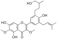Structure of 5,7,4'-Trihydroxy-3'-(4-hydroxy-3-
Methylbutyl)-5'-prenyl-3,6-diMethoxyflavone