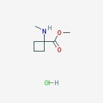 Structure of Cyclobutanecarboxylic acid, 1-(methylamino)-, methyl ester