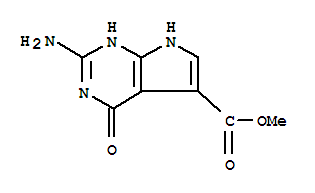 1H-Pyrrolo[2,3-d]pyrimidine-5-carboxylicacid,2-amino-4,7-dihydro-4-oxo-,结构式