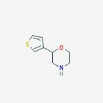 2-thiophen-3-ylmorpholine结构式