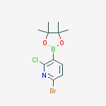 Structure of 6-Bromo-2-chloro-3-(4,4,5,5-tetramethyl-1,3,2-dioxaborolan-2-yl)pyridine