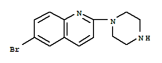6-溴-2-(1-哌嗪基)-喹啉结构式