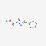 2-CYCLOPENTYL-4-OXAZOLECARBOXYLIC ACID结构式