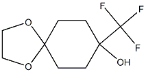 Structure of 1,4-Dioxaspiro[4.5]decan-8-ol, 8-(trifluoromethyl)-