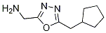 Structure of [5-(cyclopentylmethyl)-1,3,4-oxadiazol-2-yl]methanamine