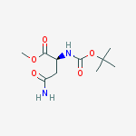 methyl (2S)-4-amino-2-(tert-butoxycarbonylamino)-4-oxo-butanoate结构式