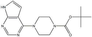 Structure of tert-Butyl 4-(7H-pyrrolo[2,3-d]pyrimidin-4-yl)piperazine-1-carboxylate