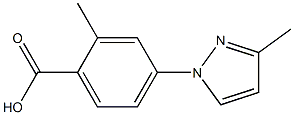 Structure of 2-Methyl-4-(3-methyl-1H-pyrazol-1-yl)benzoic acid