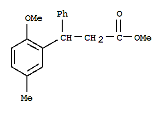 Structure of Methyl 3-(2-methoxy-5-methylphenyl)-3-phenylpropionate