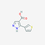 3-(3-thienyl)-1H-Pyrazole-4-carboxylic acid结构式