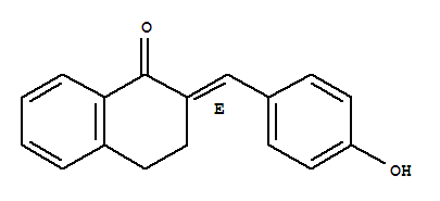 (E)-3,4-Dihydro-2-((4-hydroxyphenyl)methylene)-1(2H)-naphthalenone结构式