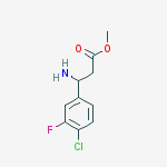 methyl 3-amino-3-(4-chloro-3-fluorophenyl)propanoate结构式
