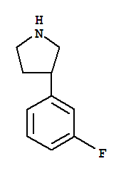 Structure of 3-(3-FLUOROPHENYL)PYRROLIDINE