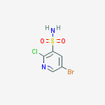 5-bromo-2-chloropyridine-3-sulfonamide结构式