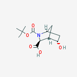 trans-2-(tert-butoxycarbonyl)-5-hydroxy-2-azabicyclo[2.2.1]heptane-3-carboxylicacid结构式