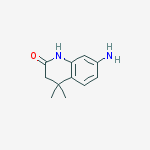 Structure of 2(1H)-Quinolinone, 7-amino-3,4-dihydro-4,4-dimethyl-