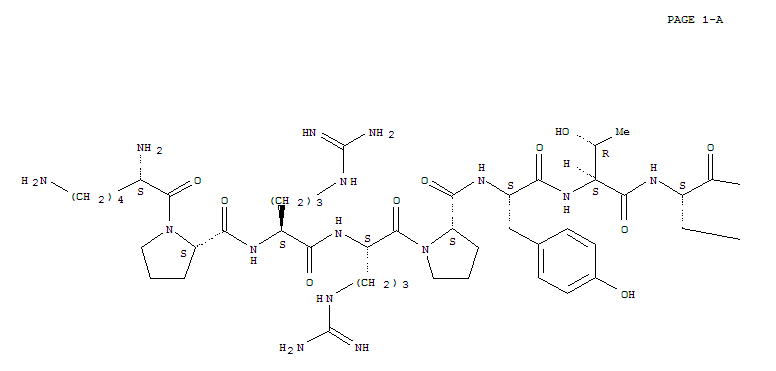 Structure of H-LYS-PRO-ARG-ARG-PRO-TYR-THR-ASP-ASN-TYR-THR-ARG-LEU-ARG-LYS-GLN-MET-ALA-VAL-LYS-LYS-TYR-LEU-ASN-SER-ILE-LEU-ASN-NH2