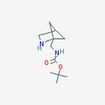 Tert-butyl N-(3-azabicyclo[2.1.1]hexan-4-ylmethyl)carbamate结构式