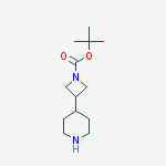 Structure of 3-Piperidin-4-yl-azetidine-1-carboxylic acid tert-butyl ester