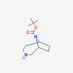 Structure of 3,9-Diazabicyclo[4.2.1]nonane-9-carboxylic acid, 1,1-dimethylethyl ester