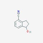 1-hydroxy-2,3-dihydro-1H-indene-4-carbonitrile结构式