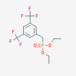 Structure of Phosphonic acid, [[3,5-bis(trifluoromethyl)phenyl]methyl]-, diethyl ester
