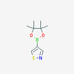 4-(4,4,5,5-tetramethyl-1,3,2-dioxaborolan-2-yl)isothiazole结构式
