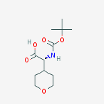 Structure of (2r)-2-[(2-methylpropan-2-yl)oxycarbonylamino]-2-(oxan-4-yl)acetic Acid