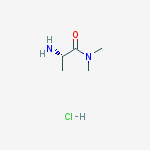Structure of Propanamide, 2-amino-N,N-dimethyl-, monohydrochloride, (2S)- (9CI)
