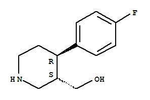 Structure of (3S,4R)-(-)-4-(4-FLUOROPHENYL)3-HYDROXYMETHYL)-PIPERIDINE