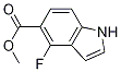 Structure of 1H-Indole-5-carboxylic acid, 4-fluoro-, Methyl ester