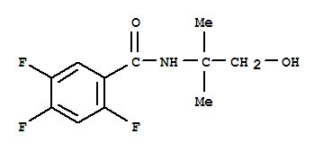 2,4,5-TRIFLUORO-N-(1-HYDROXY-2-METHYLPROPAN-2-YL)BENZAMIDE结构式